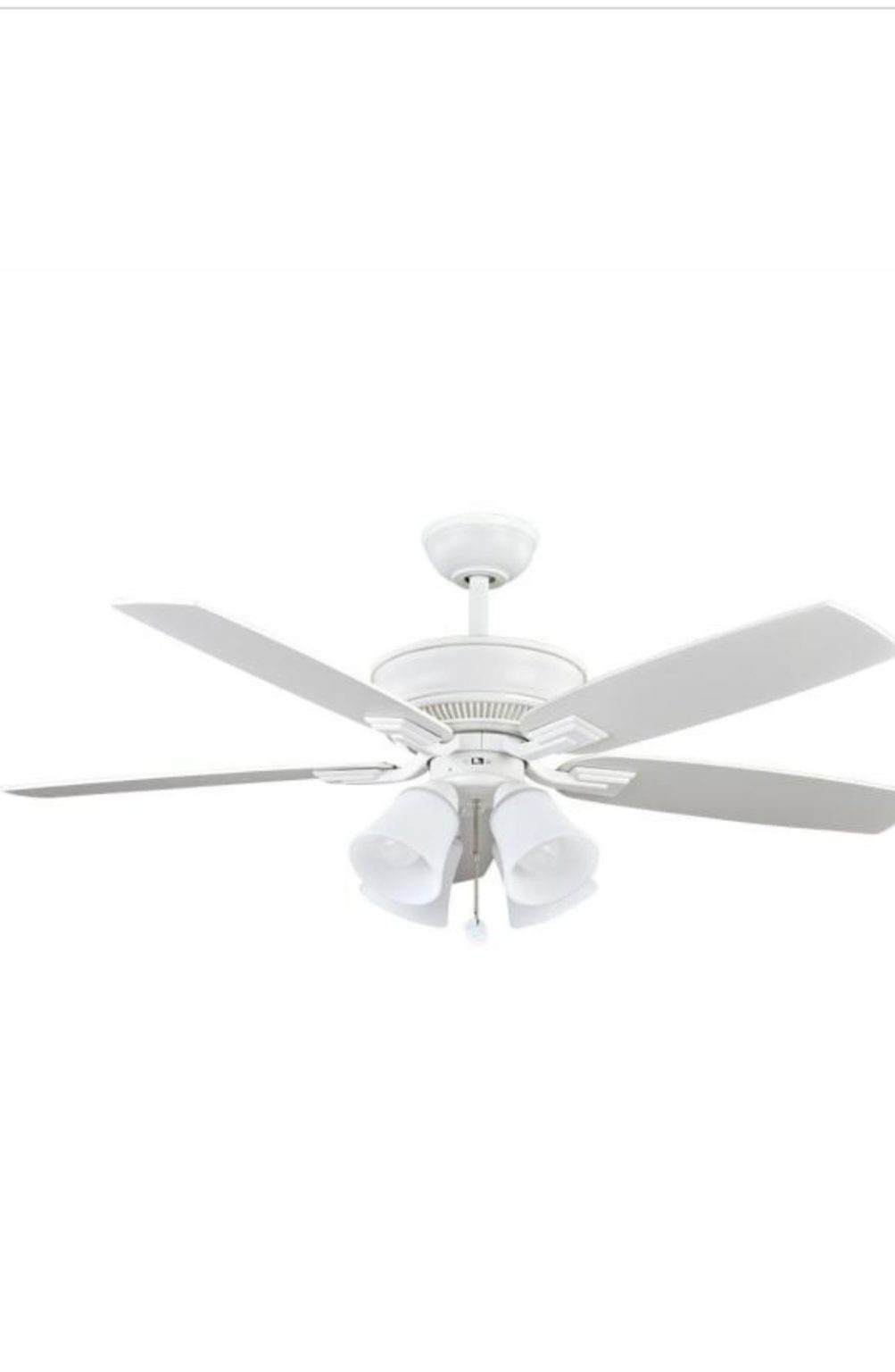 Hampton Bay Brookhurst Led 52inches Reversible Blades White Ceiling Fan 